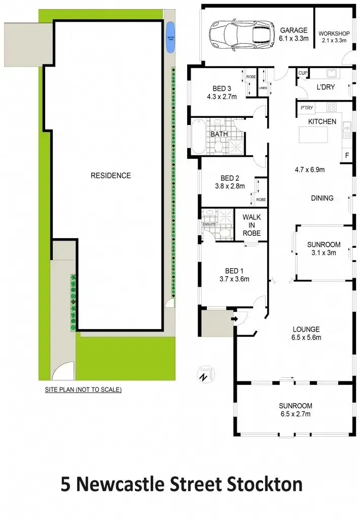 Floorplan of Homely house listing, 5 Newcastle Street, Stockton NSW 2295