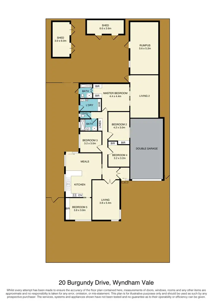Floorplan of Homely house listing, 20 Burgundy Drive, Wyndham Vale VIC 3024