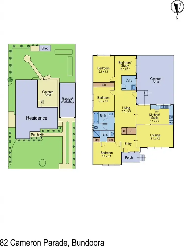 Floorplan of Homely house listing, 82 Cameron Parade, Bundoora VIC 3083