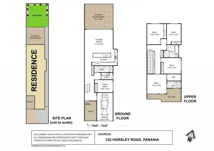 Floorplan of Homely semi-detached listing, 122 Horsley Road, Panania NSW 2213
