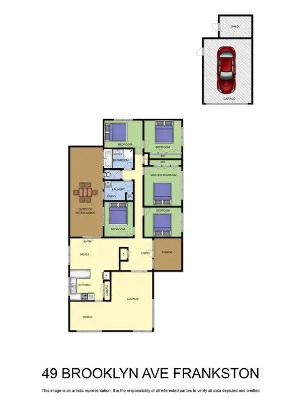 Floorplan of Homely house listing, 49 Brooklyn Avenue, Frankston VIC 3199
