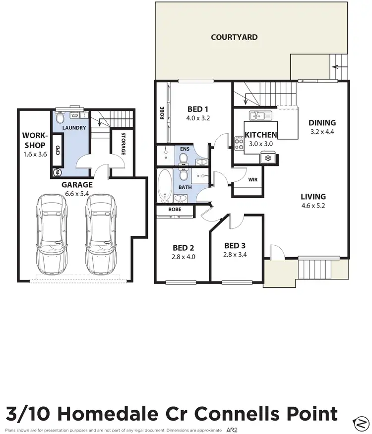 Floorplan of Homely villa listing, 3/10 Homedale Crescent, Connells Point NSW 2221