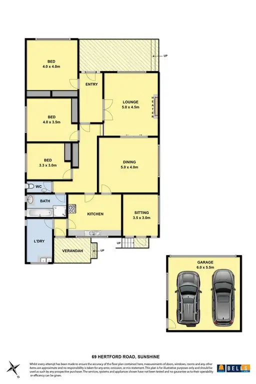 Floorplan of Homely house listing, 69 Hertford Road, Sunshine VIC 3020