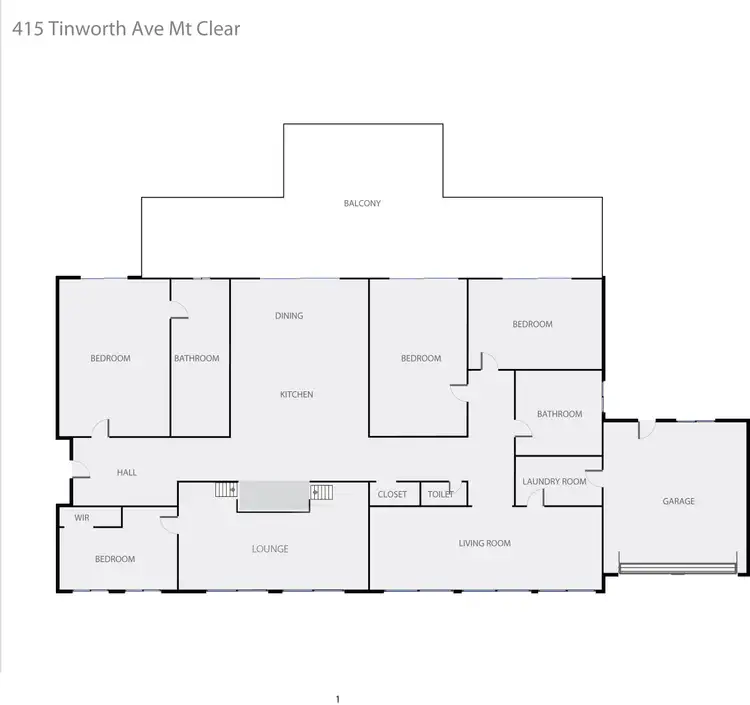 Floorplan of Homely house listing, 415 Tinworth Avenue, Mount Clear VIC 3350