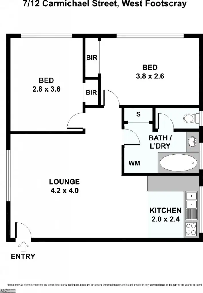 Floorplan of Homely apartment listing, 7/12 Carmichael Street, West Footscray VIC 3012