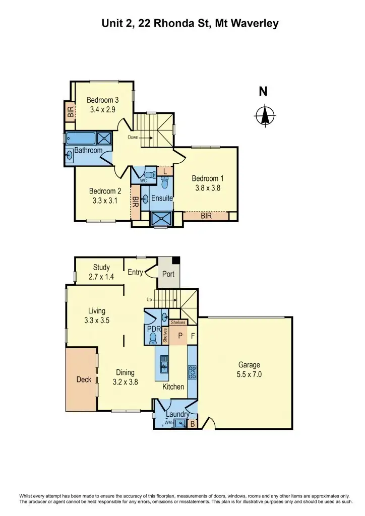 Floorplan of Homely townhouse listing, 2/22 Rhonda Street, Mount Waverley VIC 3149
