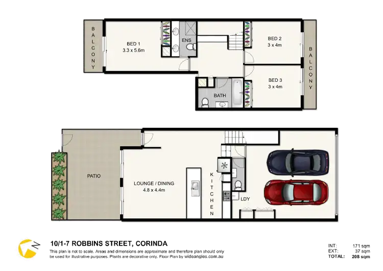 Floorplan of Homely townhouse listing, 10/1-7 Robbins Street, Corinda QLD 4075