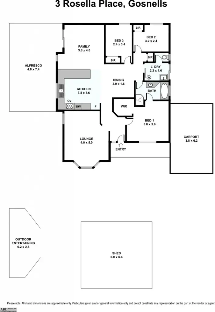 Floorplan of Homely house listing, 3 Rosella Place, Gosnells WA 6110