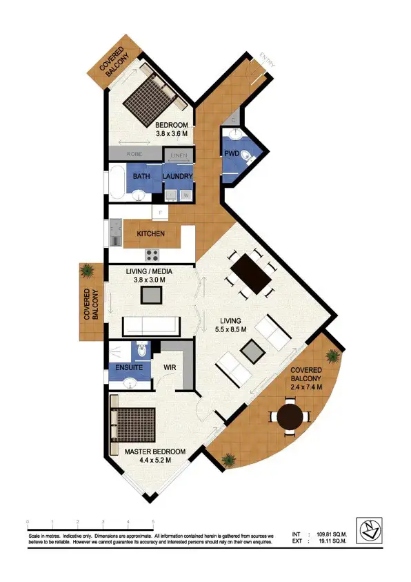 Floorplan of Homely unit listing, 17/121-127 Musgrave St 'Grande Corniche', Coolangatta QLD 4225