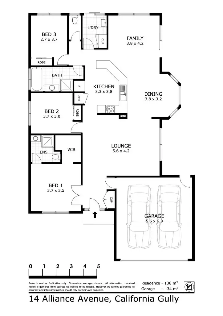 Floorplan of Homely house listing, 14 Alliance Avenue, California Gully VIC 3556