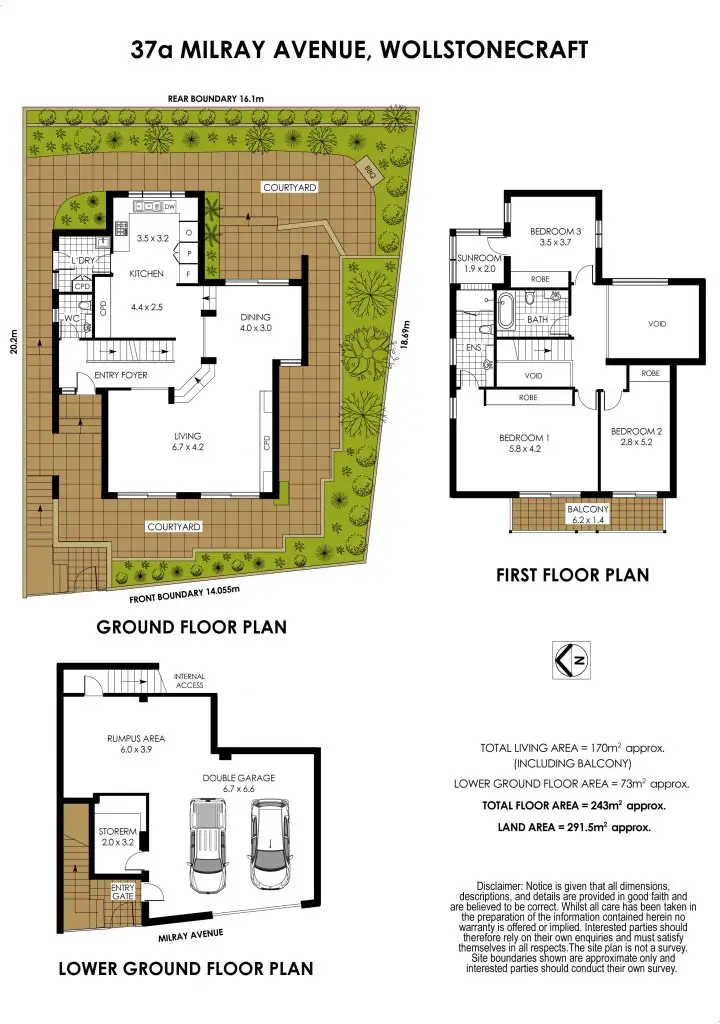 Floorplan of Homely house listing, 37a Milray Avenue, Wollstonecraft NSW 2065