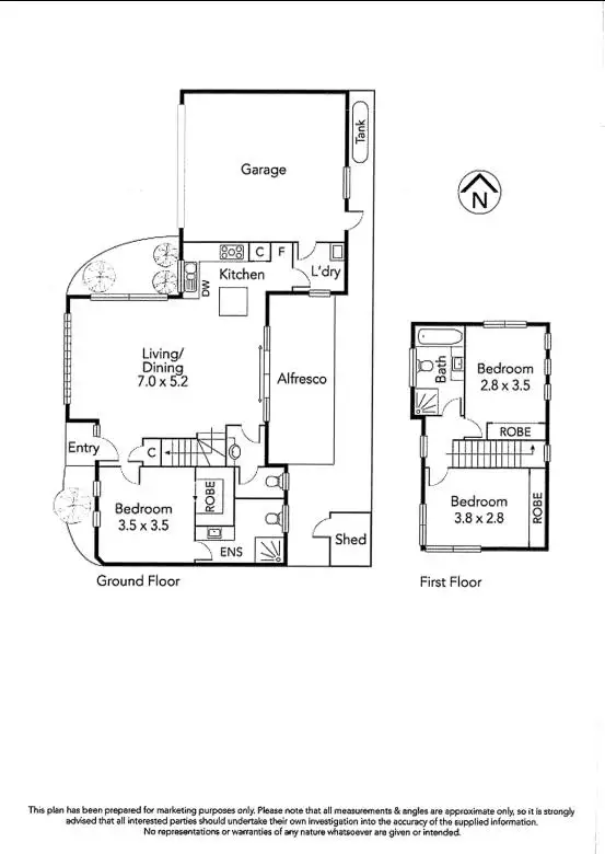 Floorplan of Homely townhouse listing, 2/131 Blyth Street, Altona VIC 3018