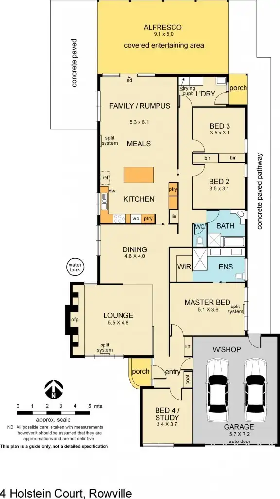 Floorplan of Homely house listing, 4 Holstein Court, Rowville VIC 3178