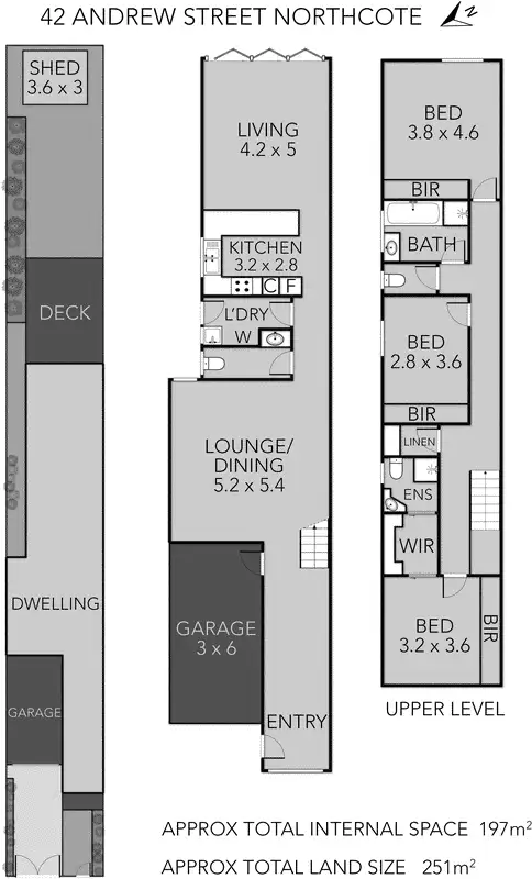 Floorplan of Homely house listing, 42 Andrew Street, Northcote VIC 3070