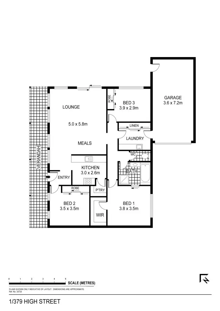 Floorplan of Homely house listing, 1/379 High Street, Golden Square VIC 3555
