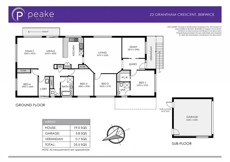 Floorplan of Homely house listing, 22 Grantham Cr, Berwick VIC 3806