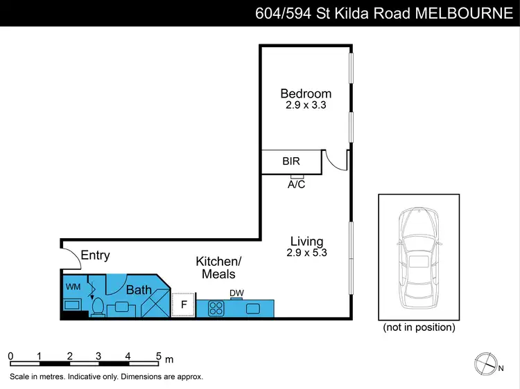 Floorplan of Homely apartment listing, 604/594 St Kilda Road, Melbourne VIC 3004
