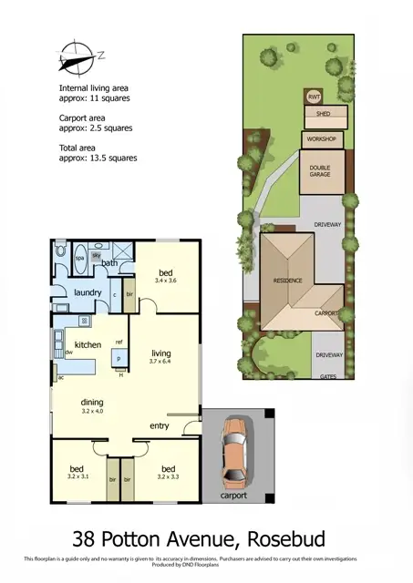 Floorplan of Homely house listing, 38 Potton Avenue, Rosebud VIC 3939