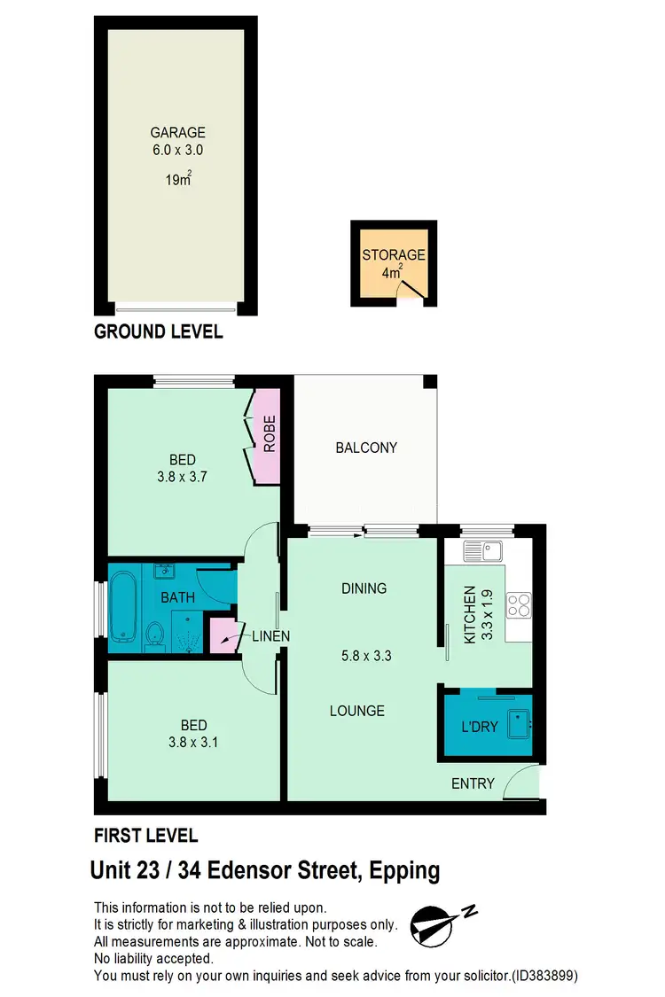 Floorplan of Homely apartment listing, 23/34 Edensor St, Epping NSW 2121