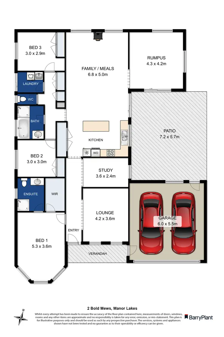 Floorplan of Homely house listing, 2 Bold Mews, Wyndham Vale VIC 3024