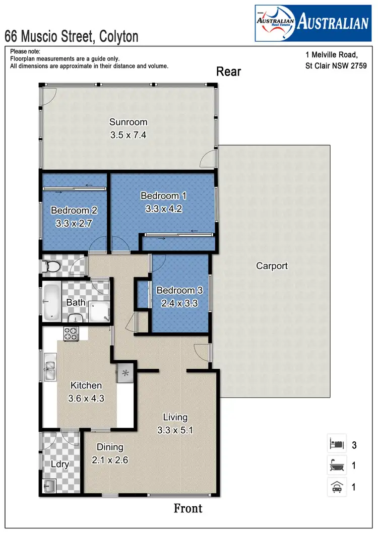 Floorplan of Homely house listing, 66 Muscio Street, Colyton NSW 2760