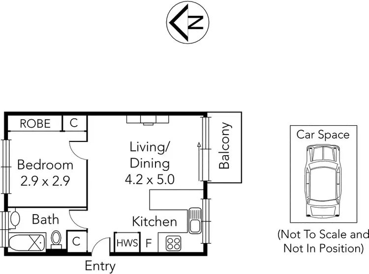 Floorplan of Homely apartment listing, 13/223 Westgarth Street, Northcote VIC 3070