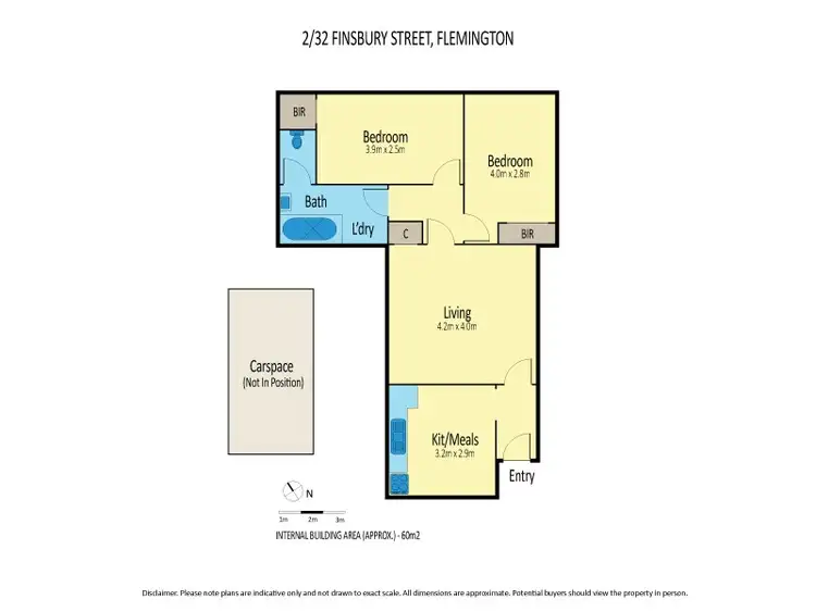 Floorplan of Homely apartment listing, 2/32 Finsbury Street, Flemington VIC 3031
