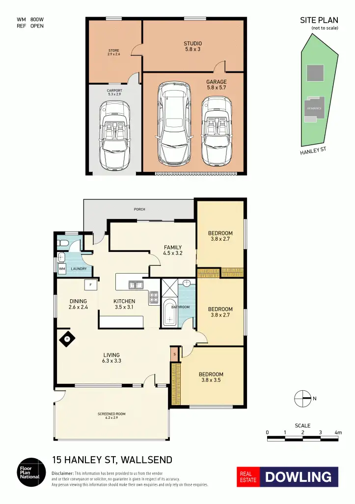 Floorplan of Homely house listing, 15 Hanley Street, Wallsend NSW 2287