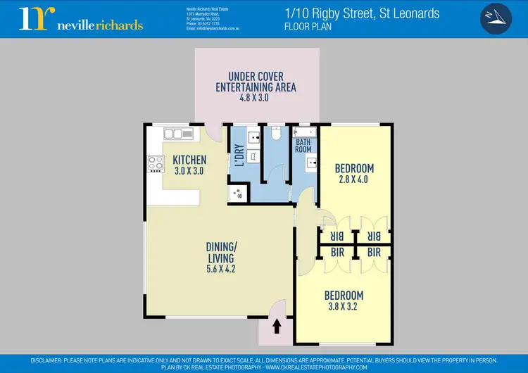Floorplan of Homely unit listing, 1/10 Rigby Street, St Leonards VIC 3223