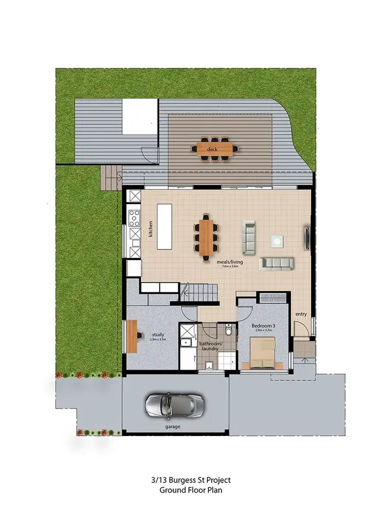 Floorplan of Homely unit listing, 3/13 Burgess St, Beaumaris VIC 3193