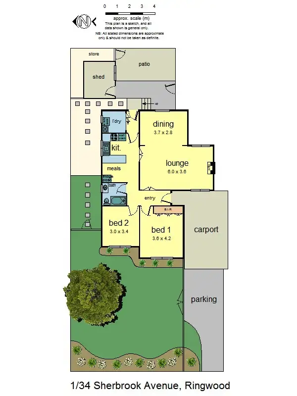 Floorplan of Homely house listing, 1/34 Sherbrook Avenue, Ringwood VIC 3134