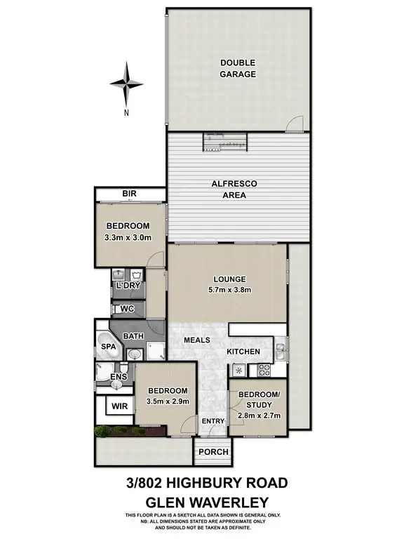 Floorplan of Homely house listing, 3/802 Highbury Road, Glen Waverley VIC 3150