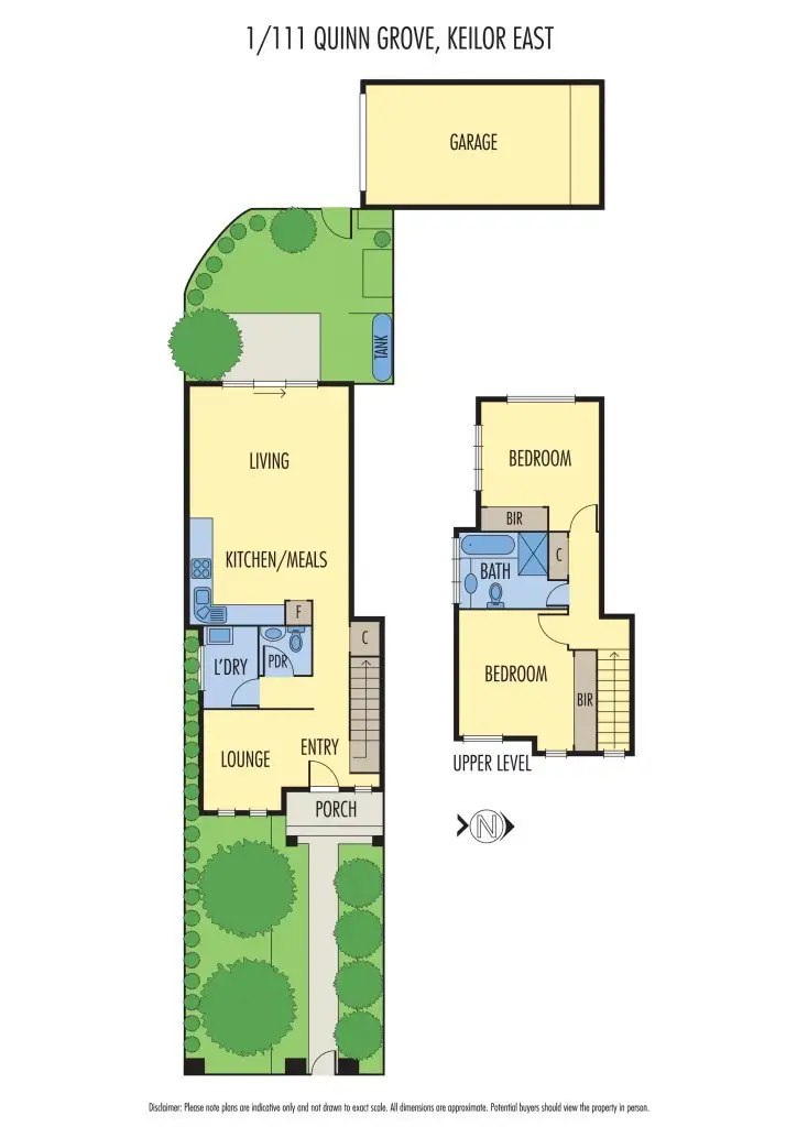 Floorplan of Homely townhouse listing, 1/111 Quinn Grove, Keilor East VIC 3033