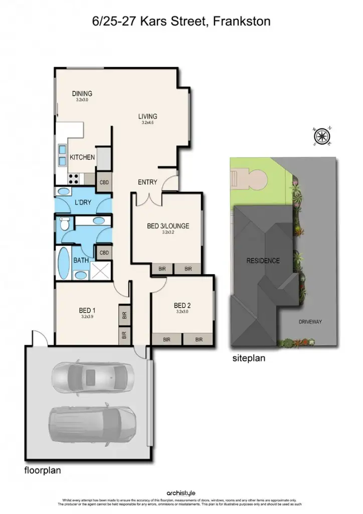 Floorplan of Homely unit listing, 6/25-27 Kars Street, Frankston VIC 3199