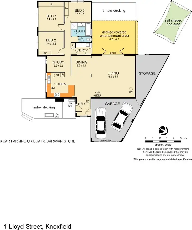 Floorplan of Homely house listing, 1 Lloyd Street, Knoxfield VIC 3180