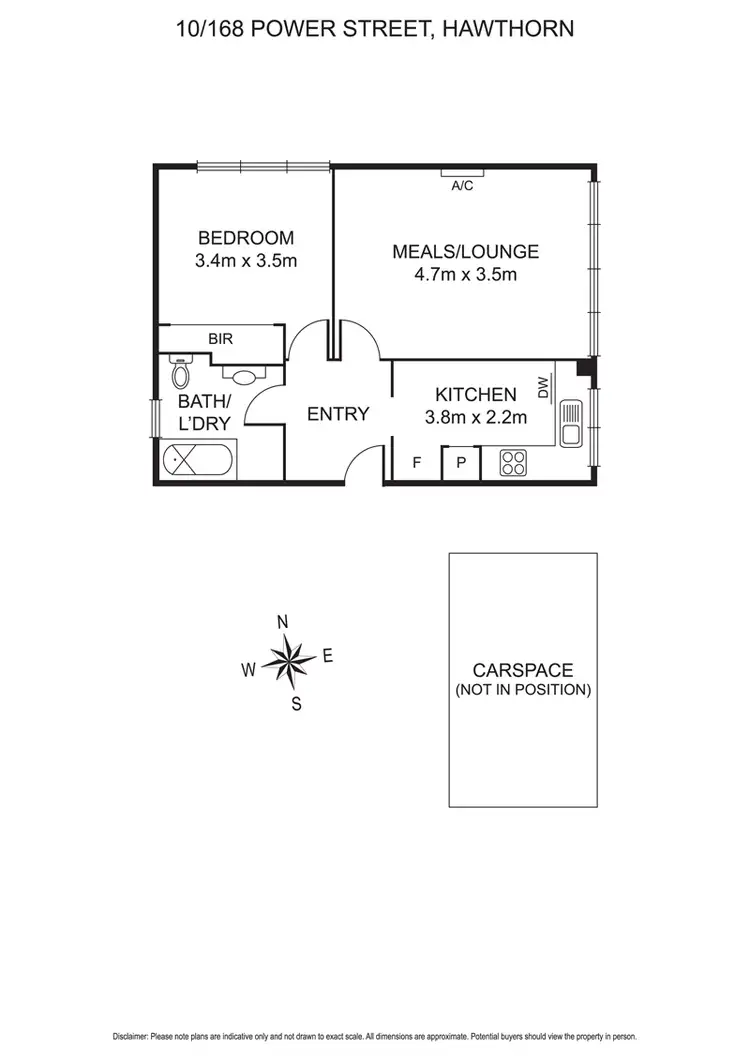 Floorplan of Homely apartment listing, 10/168 Power Street, Hawthorn VIC 3122