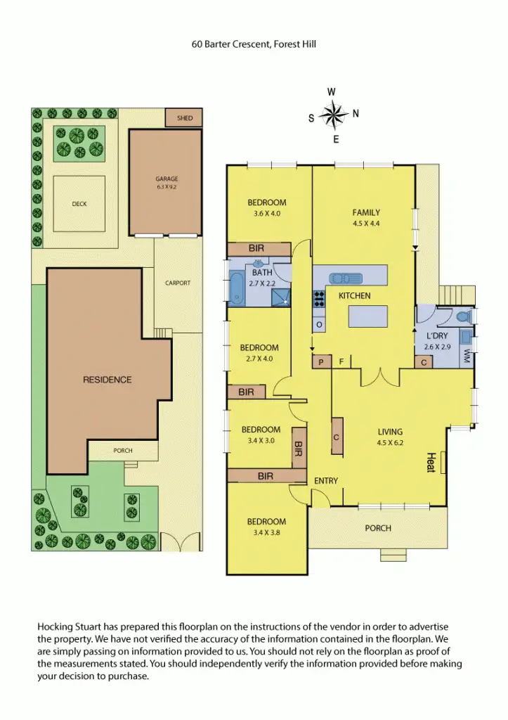 Floorplan of Homely house listing, 60 Barter Crescent, Forest Hill VIC 3131