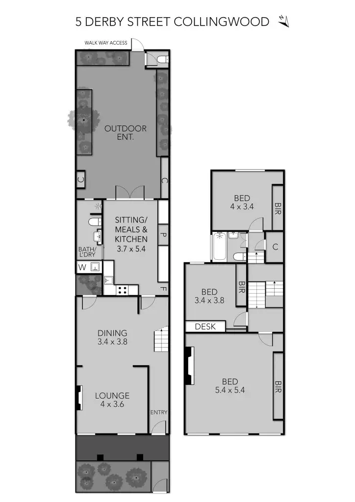 Floorplan of Homely house listing, 5 Derby Street, Collingwood VIC 3066