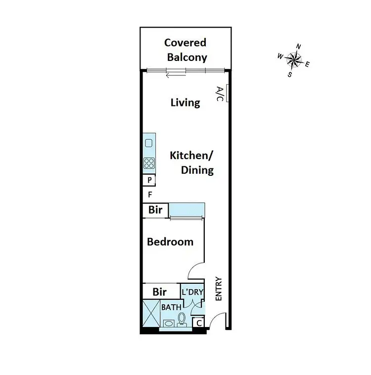 Floorplan of Homely apartment listing, 219/89 Roden Street, West Melbourne VIC 3003