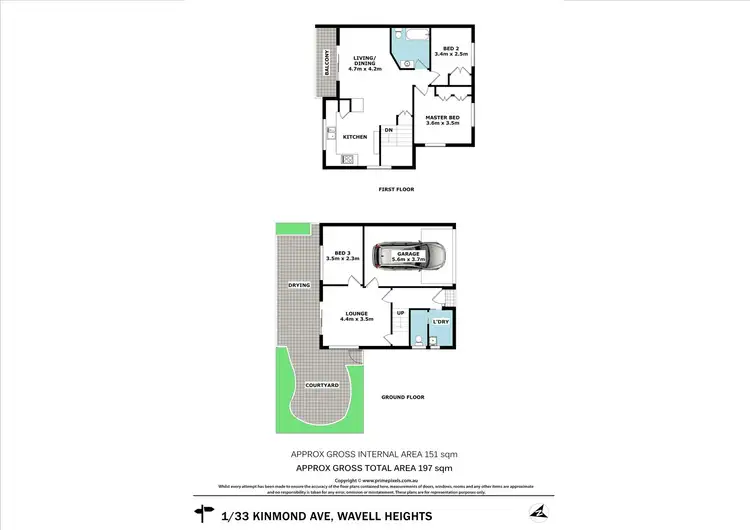 Floorplan of Homely townhouse listing, 1/33 Kinmond Avenue, Wavell Heights QLD 4012