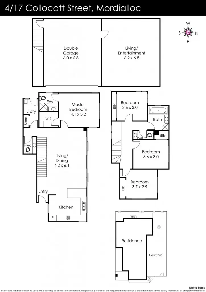 Floorplan of Homely townhouse listing, 4/17 Collocott Street, Mordialloc VIC 3195