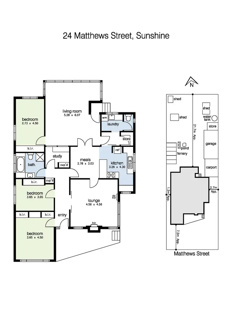 Floorplan of Homely house listing, 24 Matthews Street, Sunshine VIC 3020