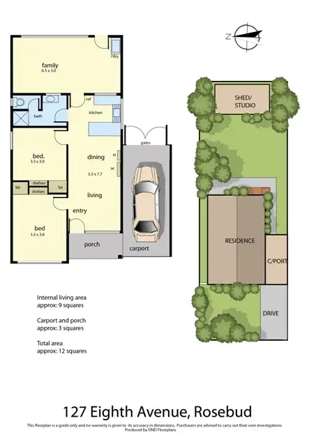 Floorplan of Homely house listing, 127 Eighth Avenue, Rosebud VIC 3939