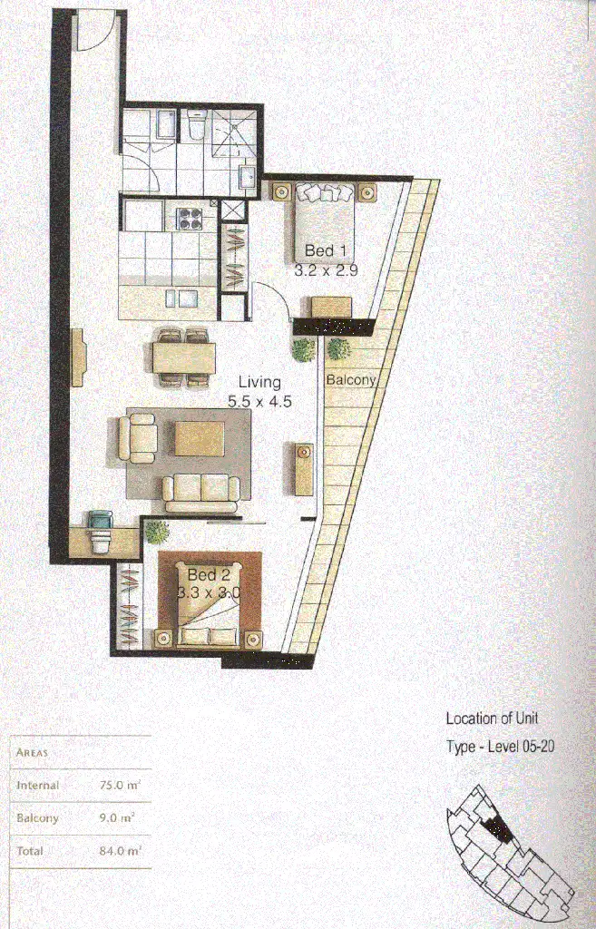 Floorplan of Homely apartment listing, 1015/100 Harbour Esplanade, Docklands VIC 3008