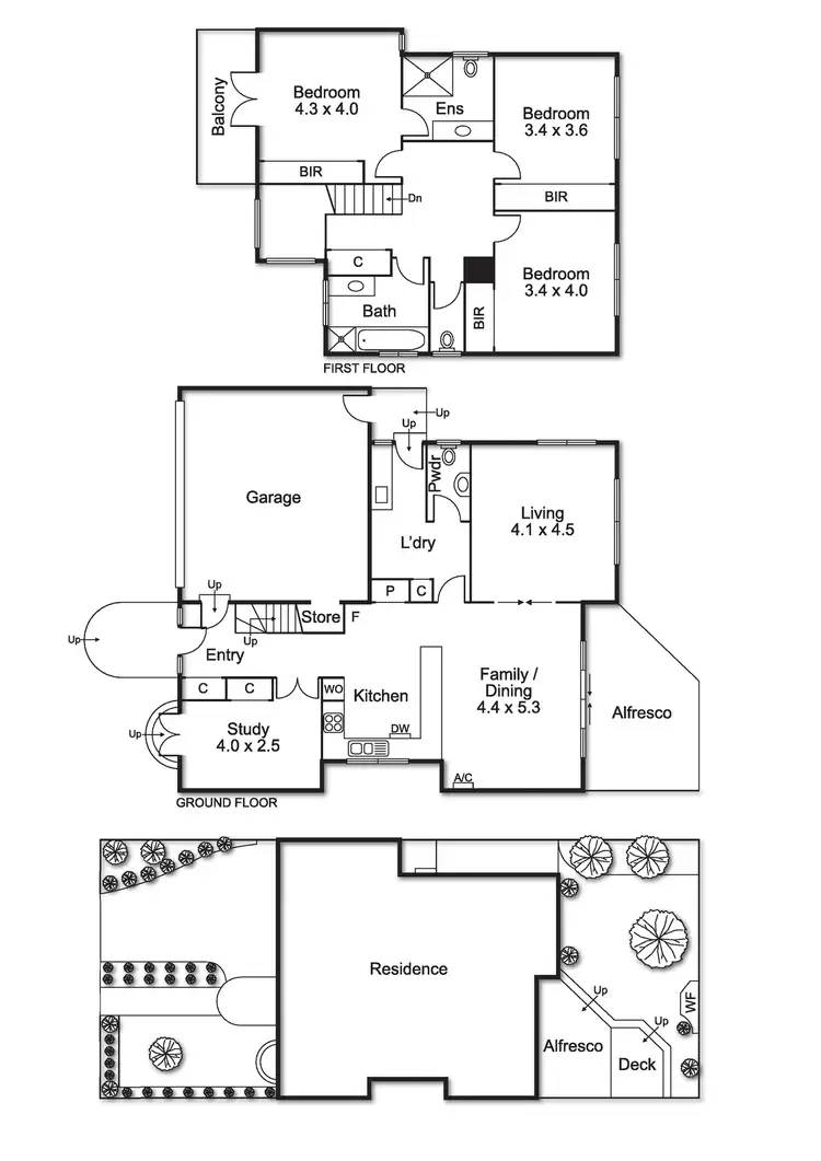 Floorplan of Homely townhouse listing, 1/51 Valkstone Street, Bentleigh East VIC 3165