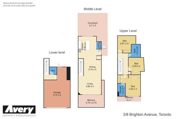 Floorplan of Homely townhouse listing, 3/8 Brighton Avenue, Toronto NSW 2283