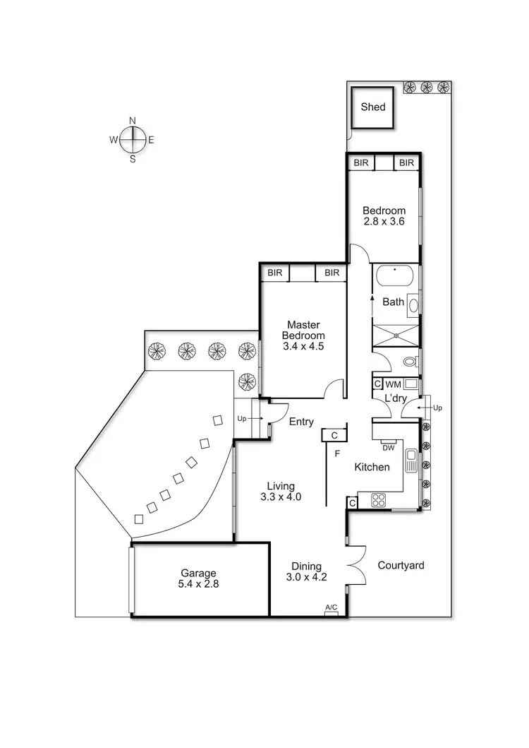 Floorplan of Homely villa listing, 2/2 Champion Street, Brighton VIC 3186