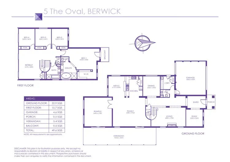 Floorplan of Homely house listing, 5 The Oval, Berwick VIC 3806