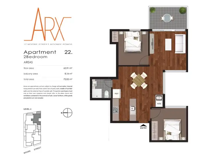 Floorplan of Homely apartment listing, 4.22/17 Moore Street, Moonee Ponds VIC 3039