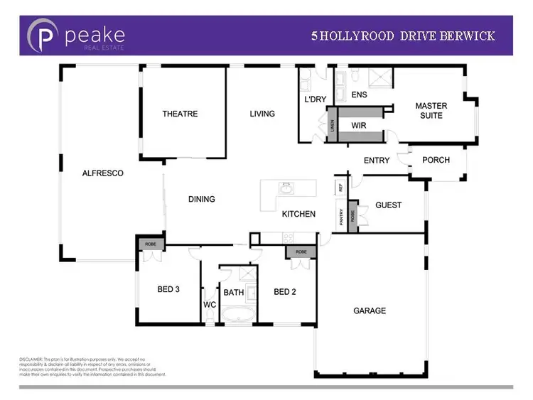 Floorplan of Homely house listing, 5 Hollyrood Drive, Berwick VIC 3806